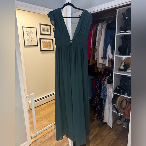 Lulus I’m All Yours Emerald Green Ruffled Maxi Dress - Picture 6 of 6